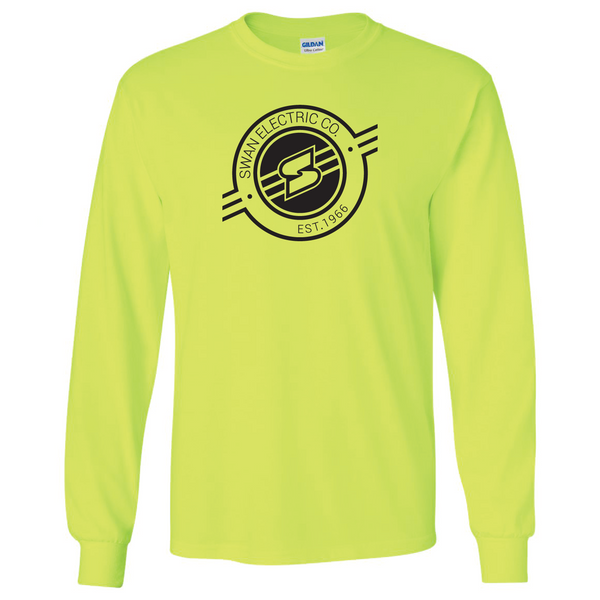 Gildan Ultra Cotton Longsleeve Basic T-Shirt -- Safety Green