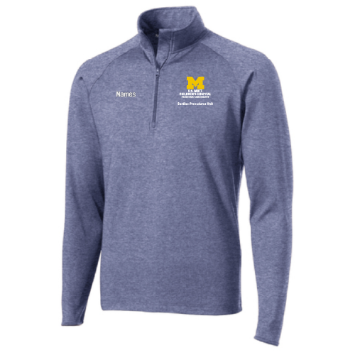 Sport Tek Sport Wick Stretch Half Zip Pullover -- True Navy Heather