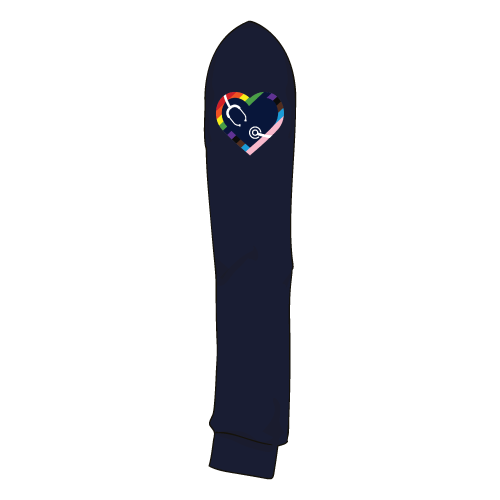 Gender Care Heart Sport Tek Quarter Zip Sweatshirt -- True Navy