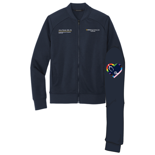 Gender Care Heart Mercer+Mettle Double-Knit Bomber -- Night Navy