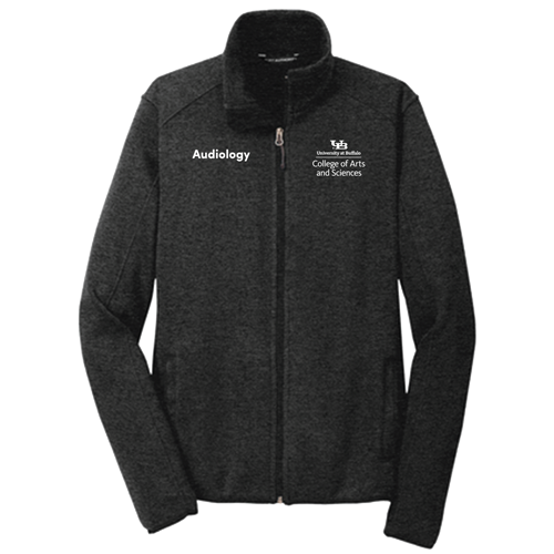Port Authority Sweater Fleece Jacket -- Black Heather