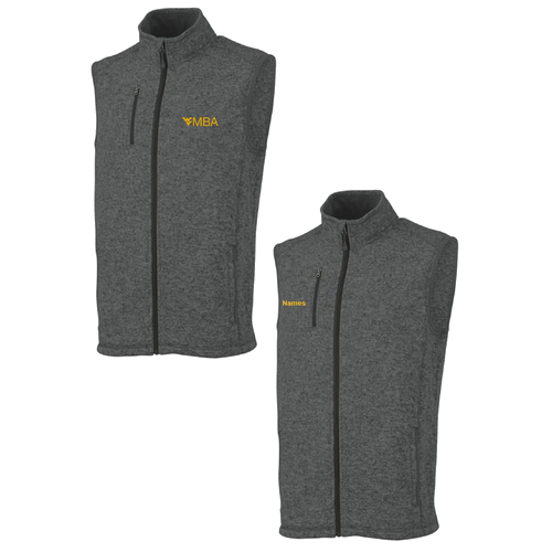 Charles River Mens Pacific Heathered Vest -- Charcoal Heather