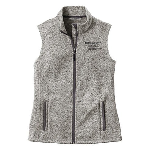 Port Authority Ladies Sweater Fleece Vest -- Grey Heather