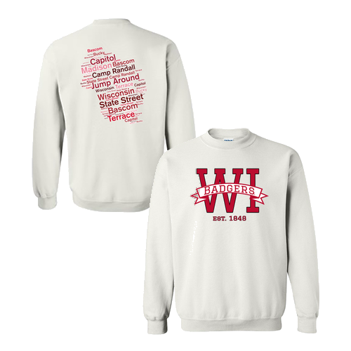 Gildan Heavy Blend Crew Neck Sweatshirt -- White