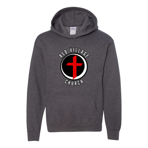 Gildan Heavy Blend Youth Hooded Sweatshirt -- Dark Heather