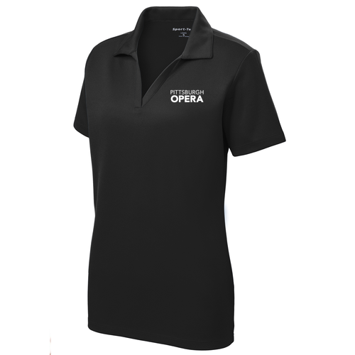 Pittsburgh Opera Embroidered Women's Polo -- Black