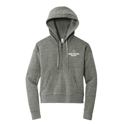 District Women's Perfect Tri-Fleece 1/2-Zip Pullover -- Heathered Charcoal