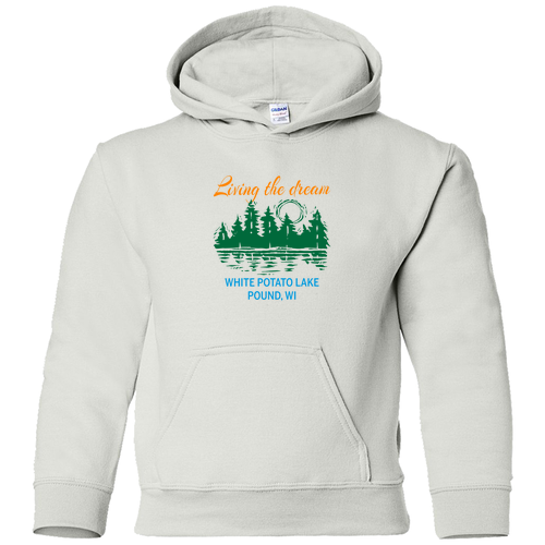 Gildan Heavy Blend Youth Hooded Sweatshirt - White