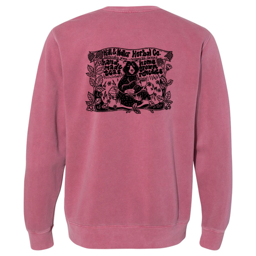 Independent Trading Co. Unisex Pigment Dyed Crew Neck Pigment Maroon