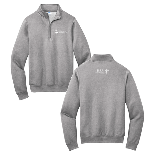 Port and Company Core Fleece Quarter-Zip Pullover Sweatshirt -- Athletic Heather