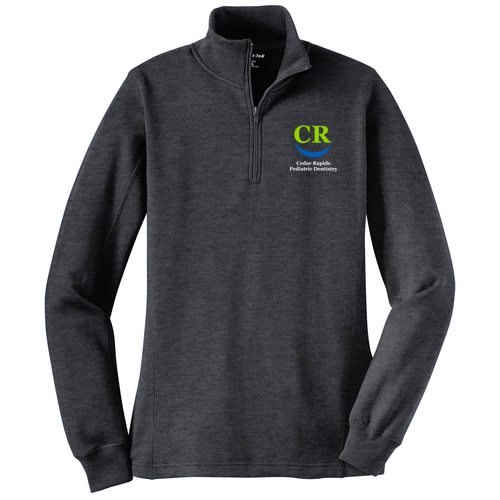 Sport Tek Ladies Quarter Zip Sweatshirt -- Graphite Heather