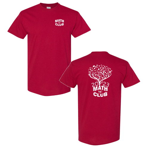 LVC Math Club Cotton T-Shirt -- Cardinal
