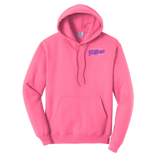 Port and Company Core Fleece Pullover Hooded Sweatshirt -- Neon Pink