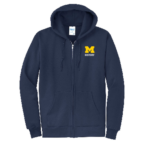 Port and Company Classic Full Zip Hooded Sweatshirt -- Navy