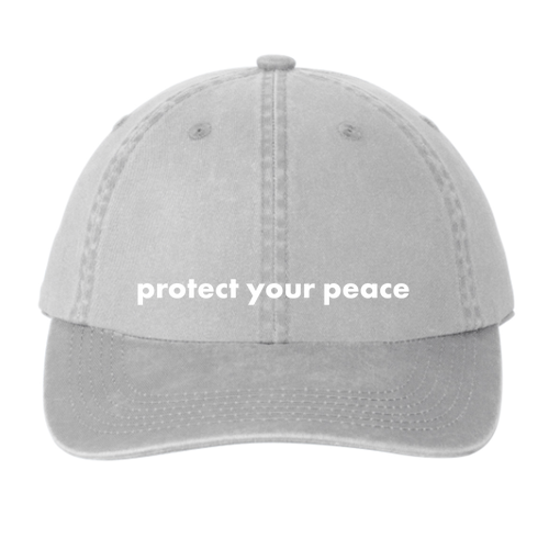 Protect Your Peace Garment Washed Hat -- Chrome