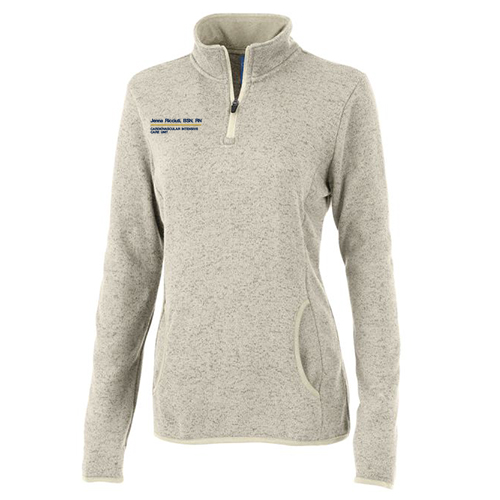 Charles River Womens Heathered Fleece Pullover -- Oatmeal Heather