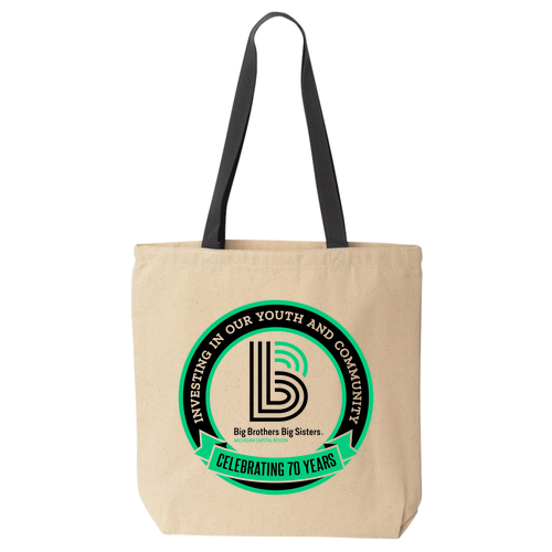 Liberty Bags Canvas Tote with Contrasting Handles -- Natural / Black