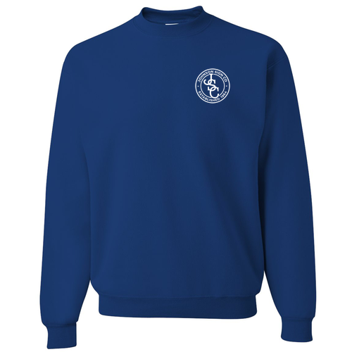 Jerzees 8 Oz., 50/50 Nublend Fleece Crew -- Royal SCREEN PRINTED