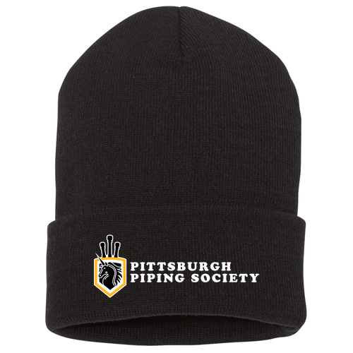 Knit Hat with Cuff -- Black