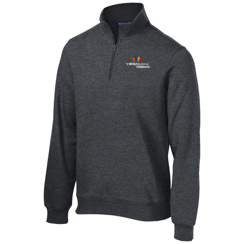 Sport Tek Quarter Zip Sweatshirt -- Graphite Heather