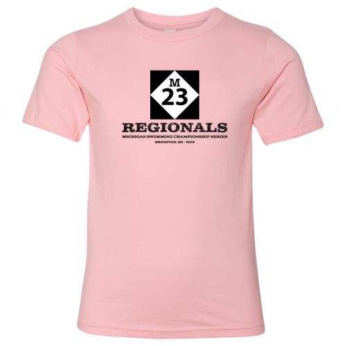Youth Next Level Soft Fitted  Short Sleeve Crew Tee -- Light Pink