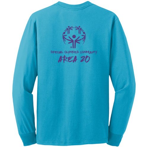 Mens/Unisex Jerzees Dri-Power Active Longsleeve Tee -- California Blue