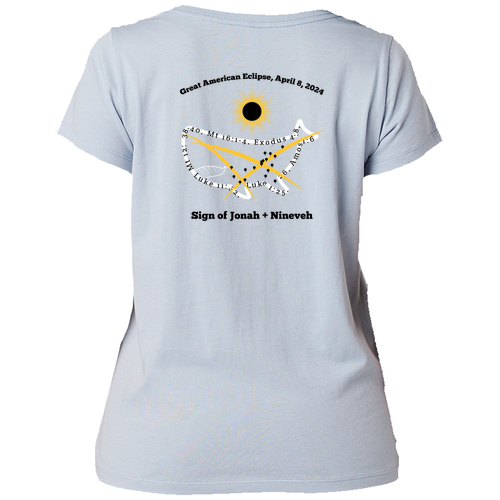 Cotton Heritage Women's V-Neck T-Shirt -- Blue Fog