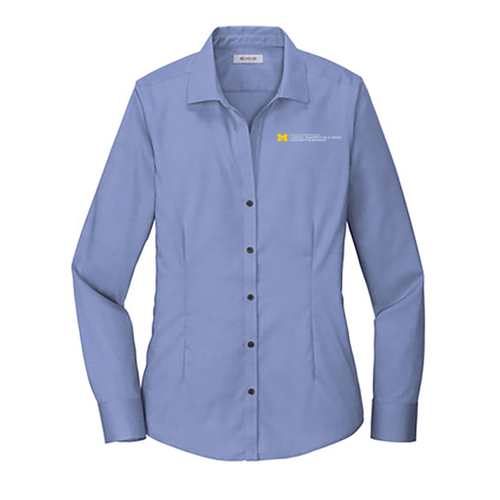 Ladies Red House Pinpoint Oxford Non-Iron Shirt -- Vintage Navy, ~$54