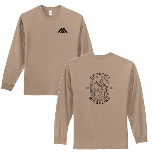 Port and Company100% Cotton Essential Long Sleeve T-Shirt -- Sand