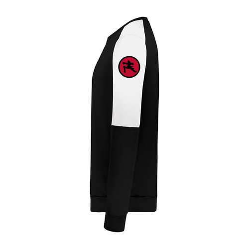 FMA Colorblock Crew Neck-- Black / White