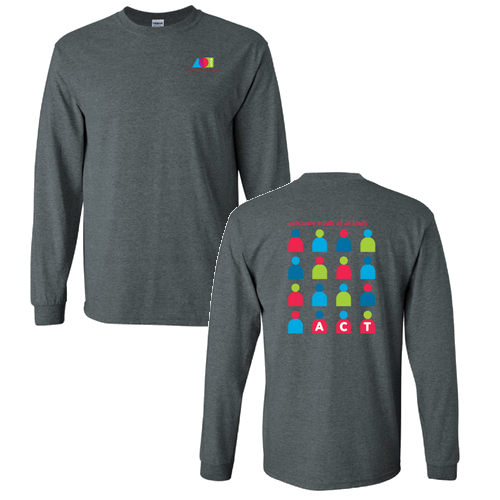 Gildan Heavy Cotton Longsleeve Basic T-Shirt -- Dark Heather