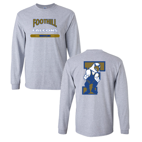 Gildan Ultra Cotton Longsleeve Basic T-Shirt -- Sport Grey