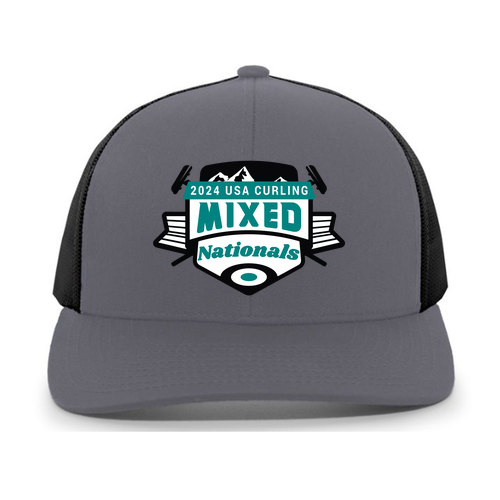 Pacific Headwear Trucker Mesh Hat -- Graphite / Black / Graphite