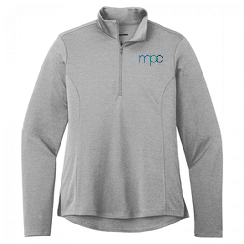 Sport-Tek Ladies Endeavor 1/4-Zip Pullover -- Light Grey Heather