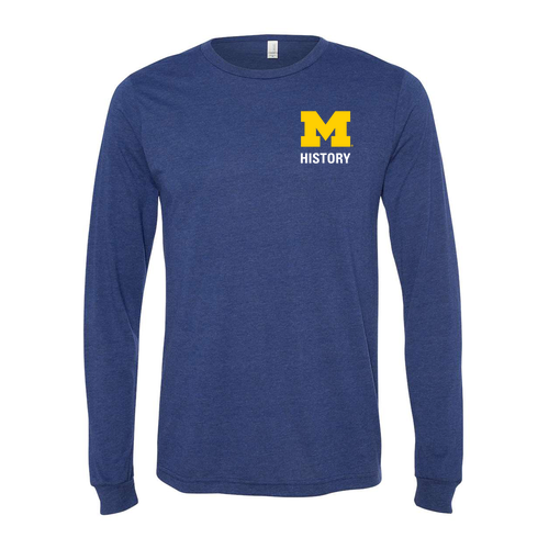 Bella+Canvas Unisex Triblend Long Sleeve Tee- Triblends -- Navy TriBlend
