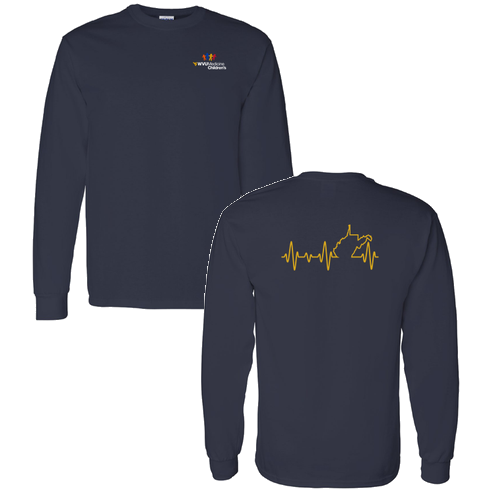 Gildan Heavy Cotton Longsleeve Basic T-Shirt -- Navy