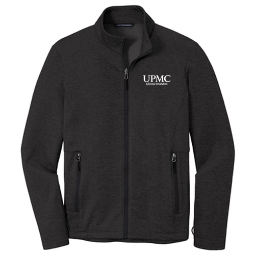 Port Authority Collective Striated Fleece Jacket -- Deep Black Heather