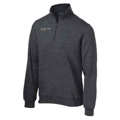Sport Tek Quarter Zip Sweatshirt -- Graphite Heather
