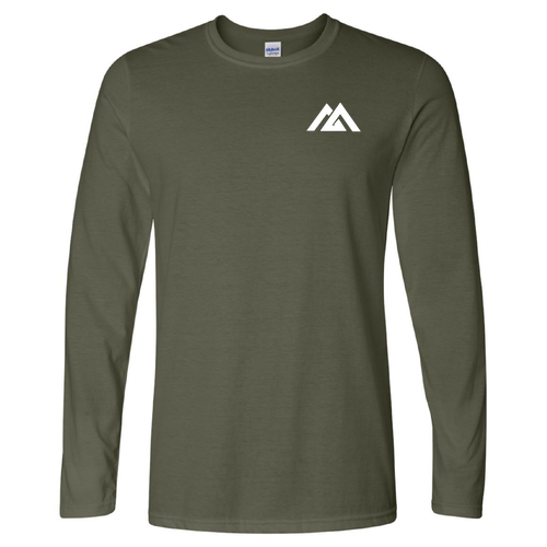 Gildan Softstyle Longsleeve T Shirt -- Military Green