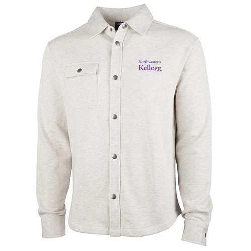 Charles River Hyannis Snap Shacket -- Oatmeal Heather