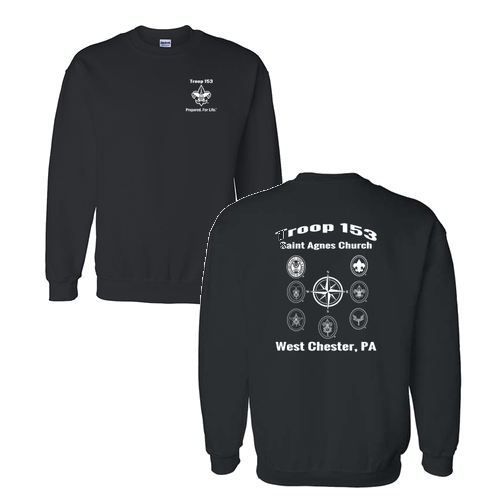 Gildan DryBlend Crew Neck Sweatshirt -- Black