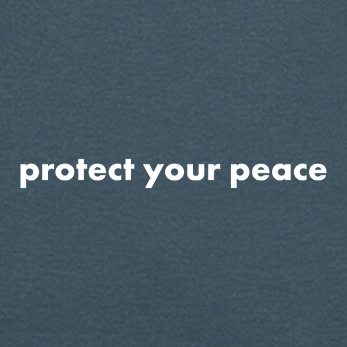 Protect Your Peace Garment Washed Hat -- Steel Blue