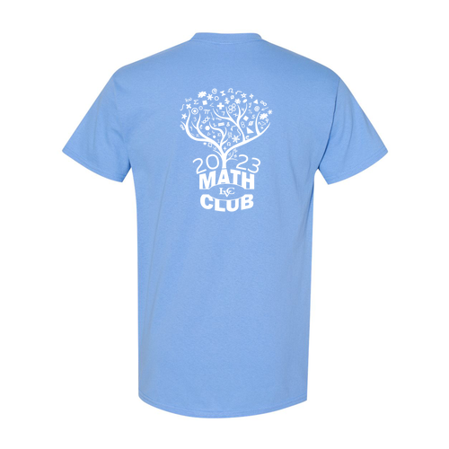 LVC Math Club Cotton T-Shirt -- Carolina Blue