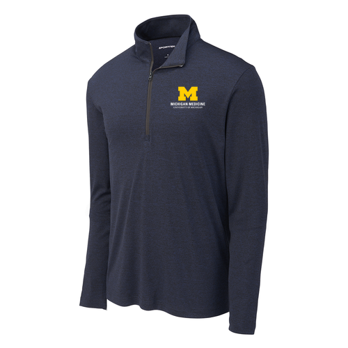 Lightweight Quarter-Zip Pullover -- Navy Heather