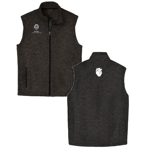 Port Authority Sweater Fleece Vest -- Black Heather