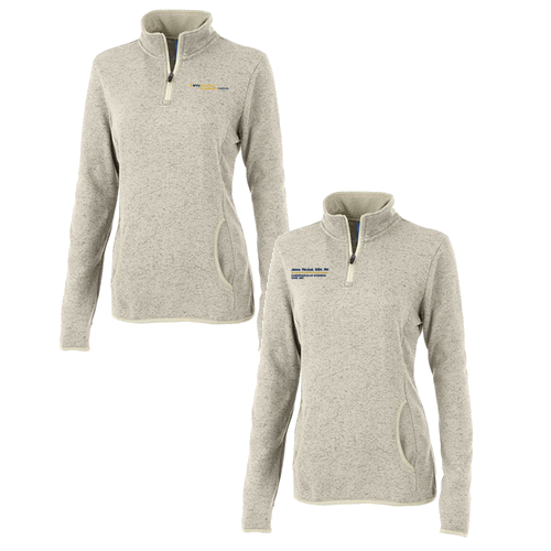 Charles River Womens Heathered Fleece Pullover -- Oatmeal Heather