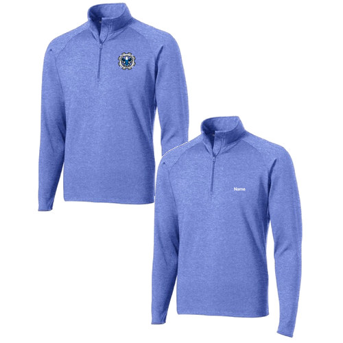 Mens/Unisex Sport Tek Sport Wick Stretch Half Zip Pullover -- True Royal Heather