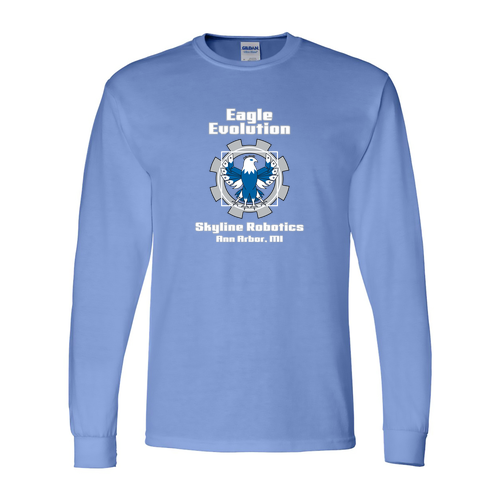 Mens/Unisex Gildan DryBlend 50/50 Longsleeve T-Shirt -- Carolina Blue