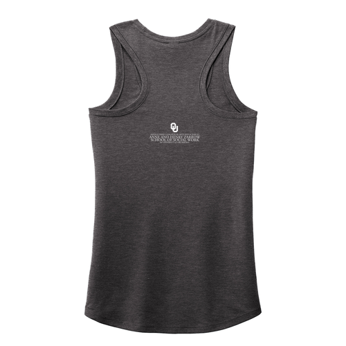 District Made Ladies Perfect Tri Racerback Tank -- Heather Charcoal