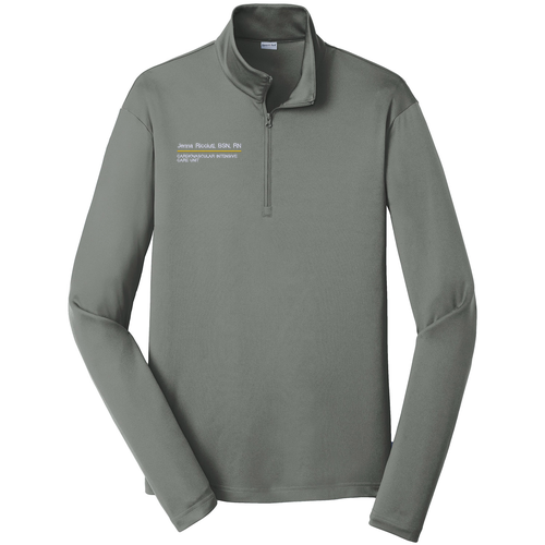 Sport-Tek PosiCharge Competitor Quarter Zip Pullover -- Grey Concrete